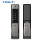 Электронный смарт замок на входную дверь с отпечатком пальца SOLITY GSP-2000BK DARK SILVER