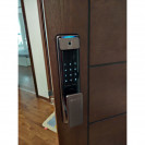 Электронный смарт замок на входную дверь с отпечатком пальца SOLITY GSP-2000BK DARK SILVER