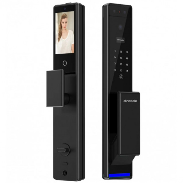 Входной электронный смарт замок Visit-Lock DIRCODE T850 - со встроенным домофоном и распознованием лица и ладони